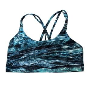 Lululemon Blue Black Energy Bra Size 12